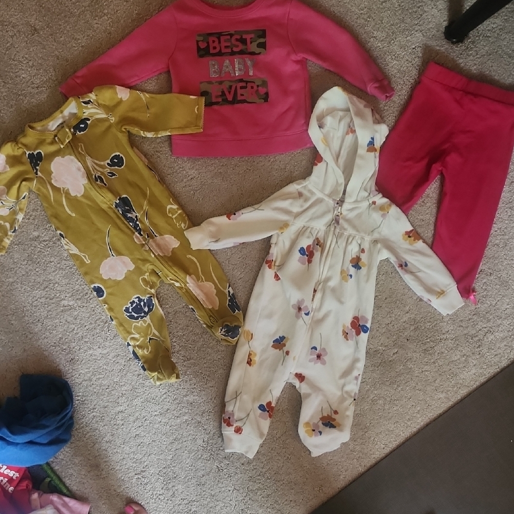 Bundle Baby Clothing Set with Floral and Graphic Designs